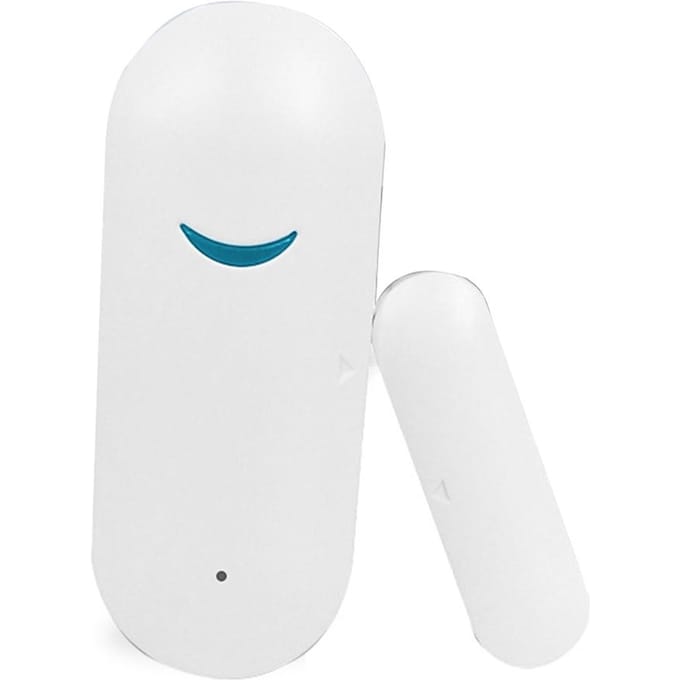 Intelligente WiFi Deursensor Raamalarm Compatibel met Alexa en Google Home Draadloze Bediening wit