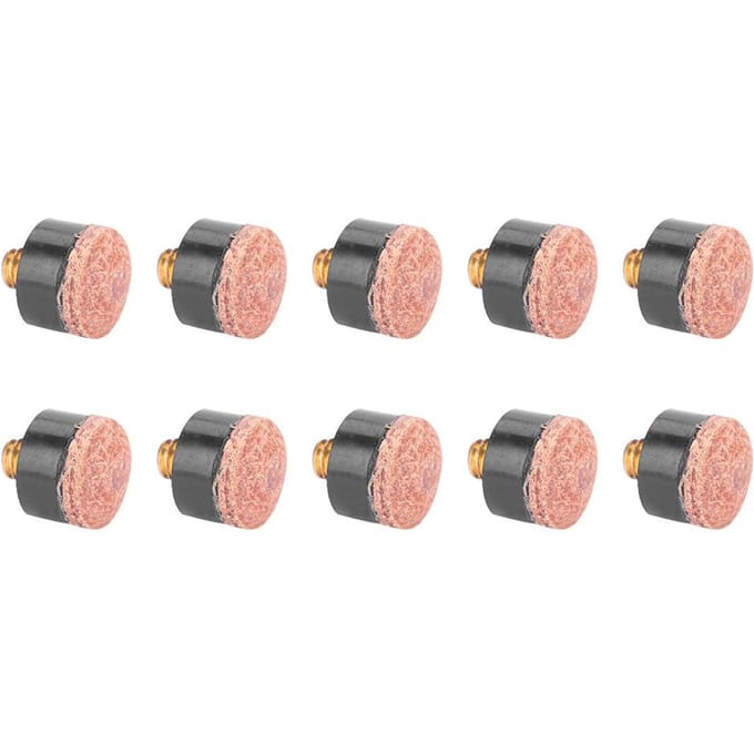 Lot de 10 embouts de rechange pour queue de billard (13mm) beige