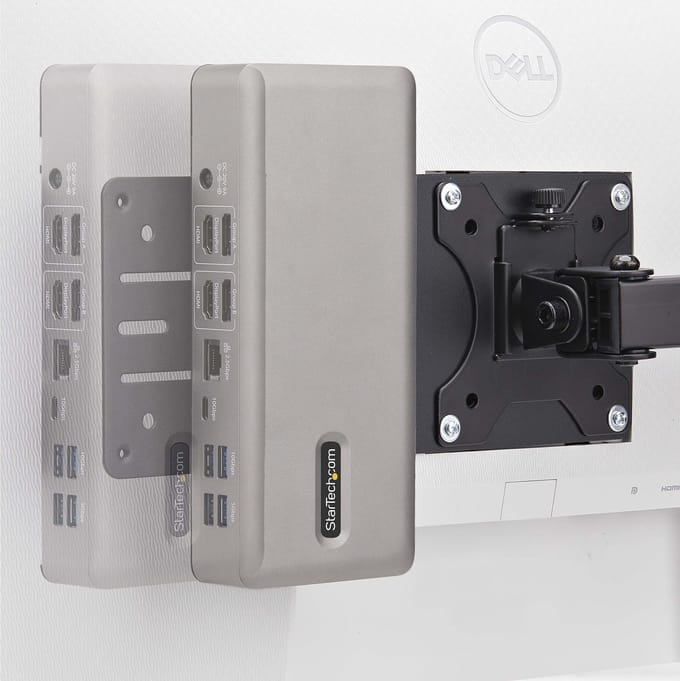 StarTech.com VESA Mounting Bracket for NUC/Thin Clients/Docking Stations mounting component - for thin client - black - Max - recommended for