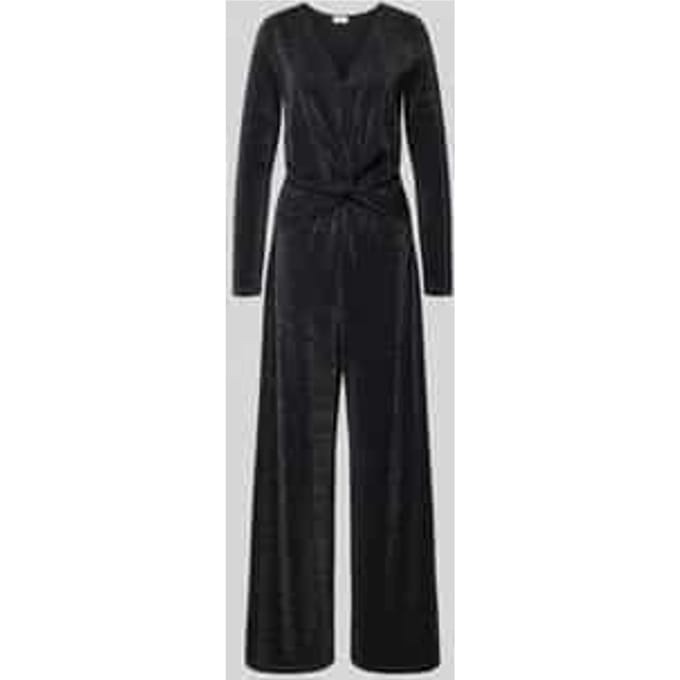 Glanzende Jumpsuit met Knoopdetail