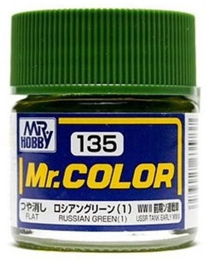 Gunze Mr. Hobby C-135 - Mr. Color 10 ml Russian Green 1 - Lacquer Modelbouwverf