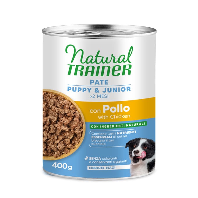 Natural Trainer Paté Medium & Maxi Puppy & Junior - 400 g Kip
