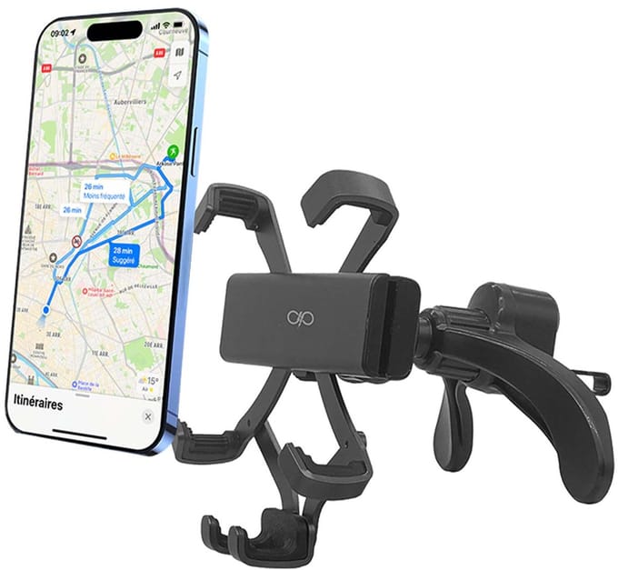 Force Case, Autohouder voor Smartphone 4 tot 6.9 te Bevestigen op Ventilatorrooster, Zwart