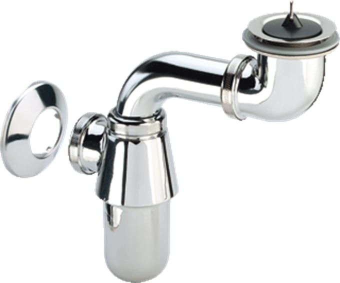 Viega plugbekersifon ruimtebesparend ergonomisch met stop 5/4 chroom