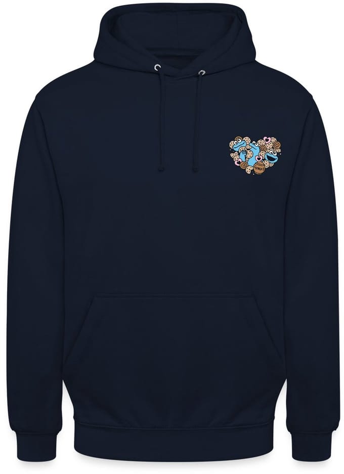 Sesamstraat Koekiemonster Hart Hoodie Unisex