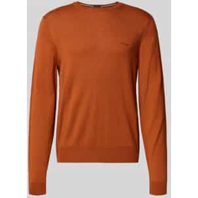 Regular fit gebreide pullover van pure scheerwol, model 'BOTTO'