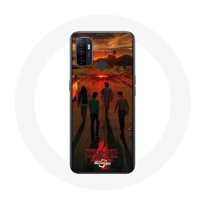 Coque pour Oppo A53 Stranger Things Saison 4 Affiche Art Equipages de la Nouvelle Théorie