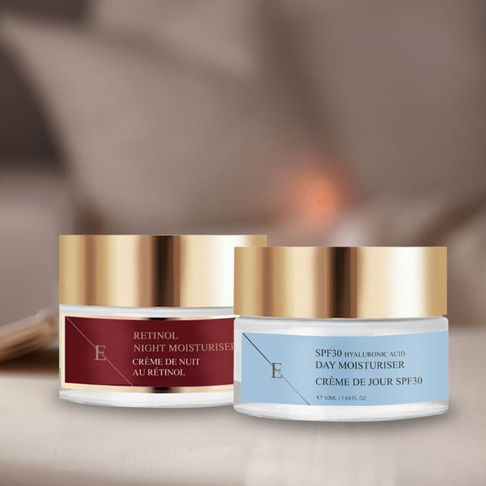 Retinol Nachtcrème 50ml + SPF 30 Hyaluronzuur Dagcrème 50ml