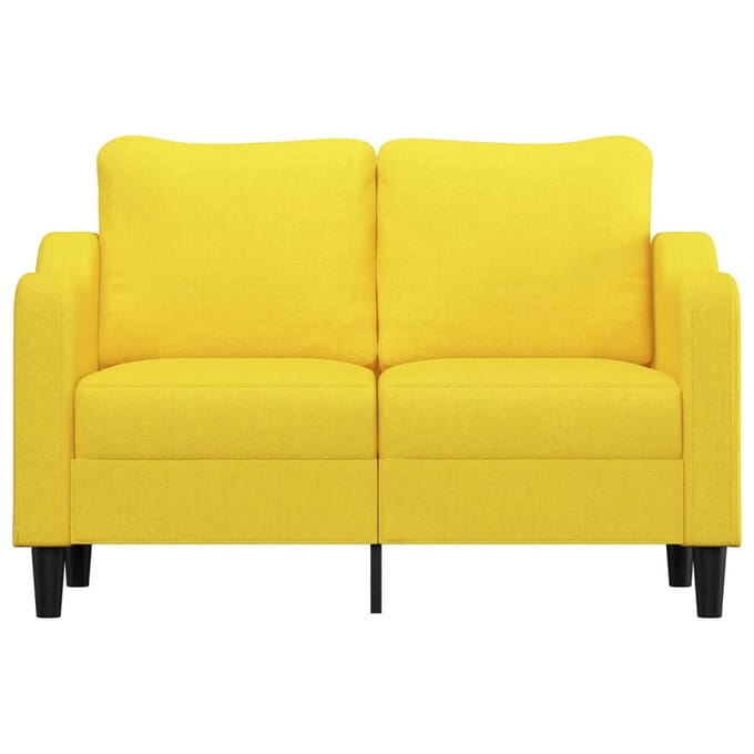vidaXL - Tweezitsbank - 120 - cm - stof - lichtgeel