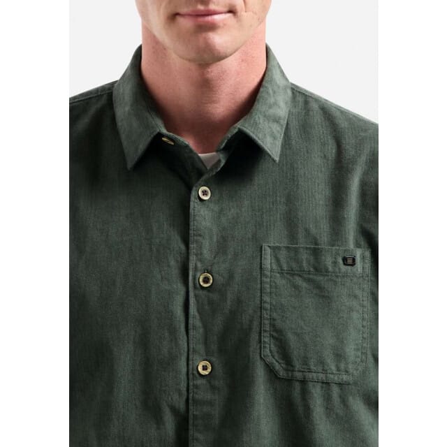No Excess Shirt Solid Fine Herringbone Dark Green Größe: M | Casual hemden Outlet | Herren | Grün