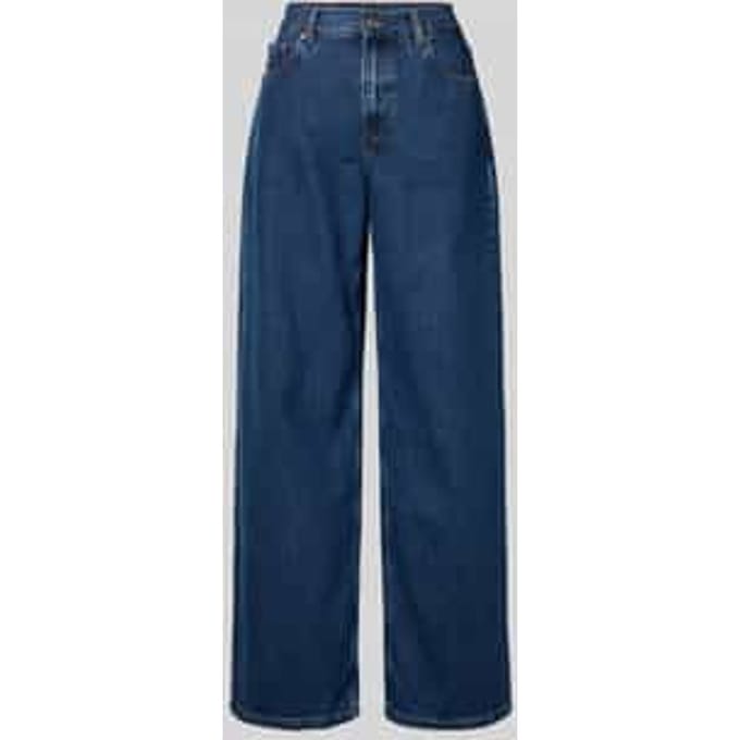 Wide leg jeans van puur katoen
