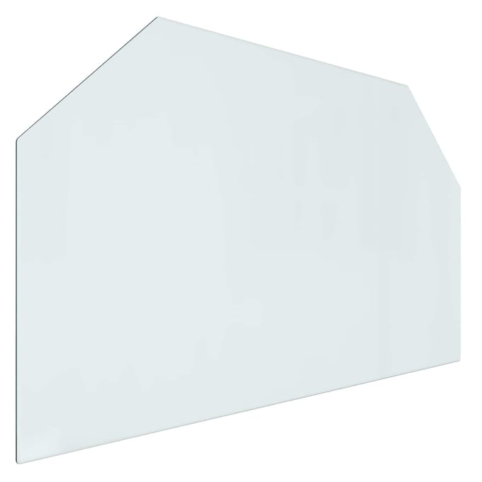 vidaXL Vuurplaats Glazen Plaat Transparant 100 x 60 cm Glas