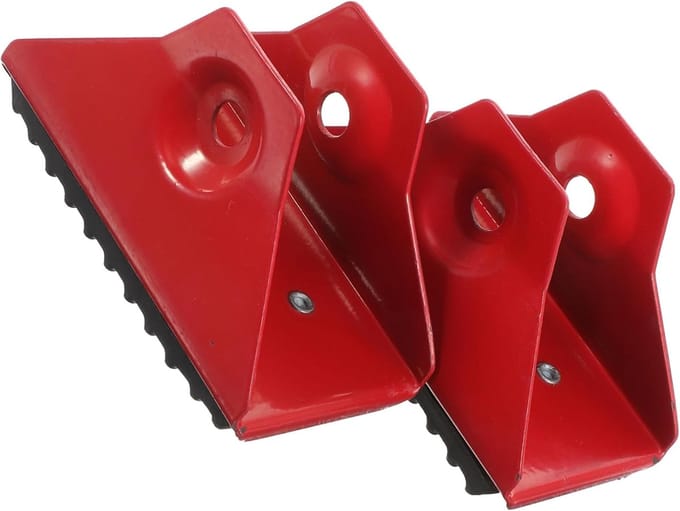 Ladder Matten - Voetkappen Ladder - Veilig Werken - Antislip Stabiliteit - 2 Stuks - Rood