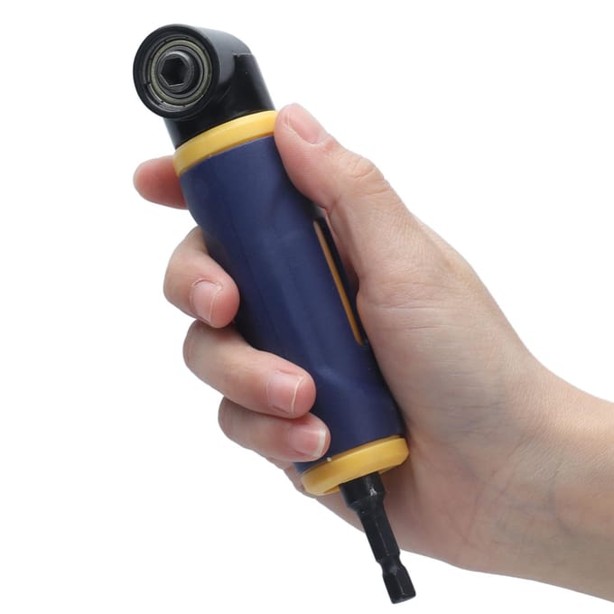 Haakse Booradapter 90 Graden Geel Blauw Booropzetstuk Verlengstuk Schroevendraaier