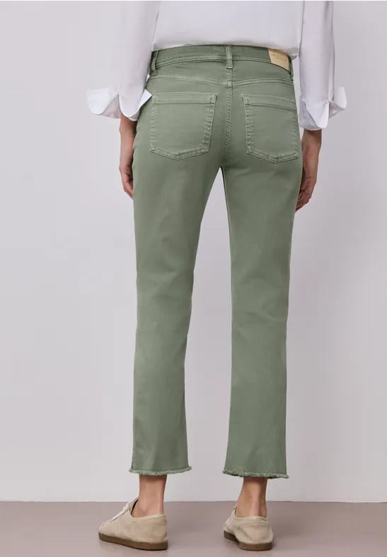 Straight Legs jeans met franje aan de zoom