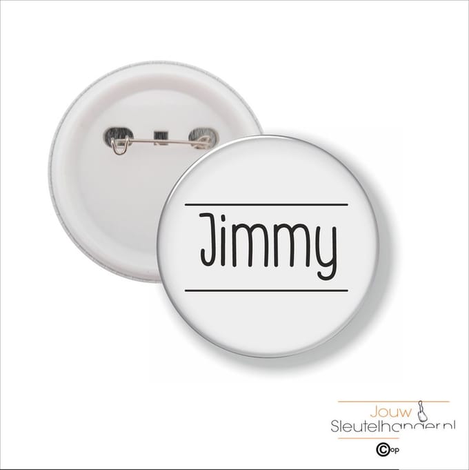 Button Met Speld 58 MM - Jimmy