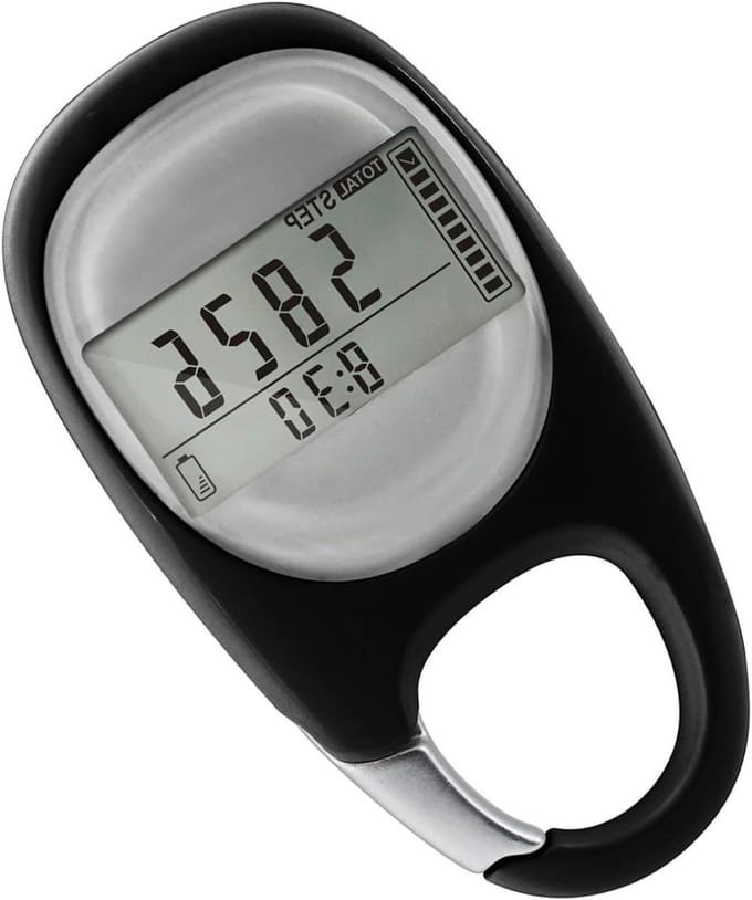 Digitale Stappenteller - Activiteitstracker Clip - Dagelijkse Beweging - Groot Display - 97 x 69 cm - Zwart