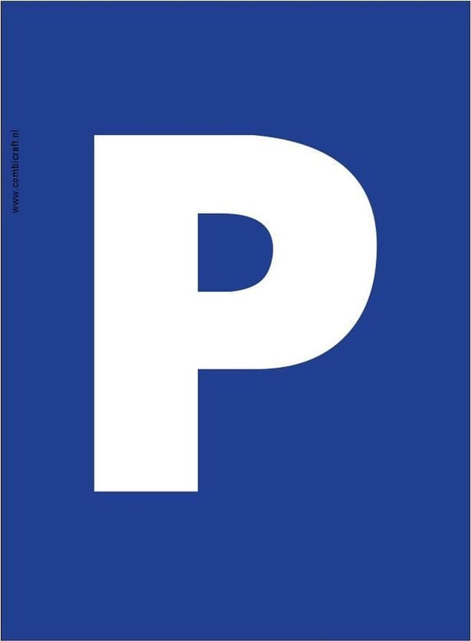 CombiCraft bord Parkeerplaats - 21x30cm