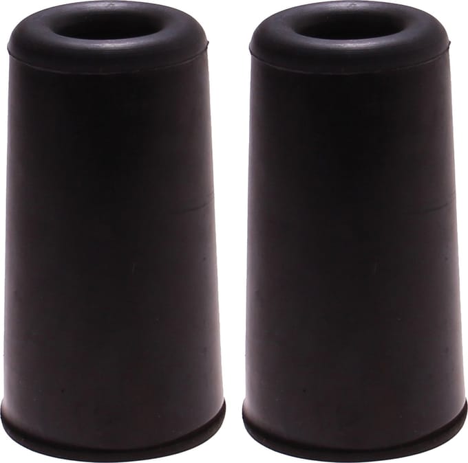 Deltafix Deurbuffer - 2x - deurstopper - zwart - rubber - 75 x 40 mm - schroefbevestiging