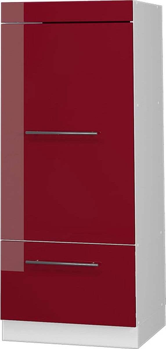 Vicco Hoge kast Fame-Line, Bordeauxrode hoogglans/Wit, 60 cm