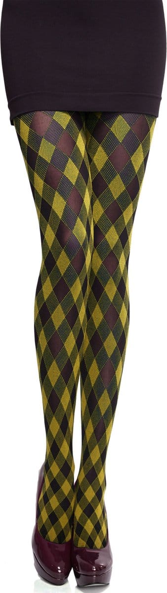 Merry Style MS-GB-317 Dames Panty - 60 DEN- Gedessineerd - 3D-technologie - Polyamide - Canarinio - S