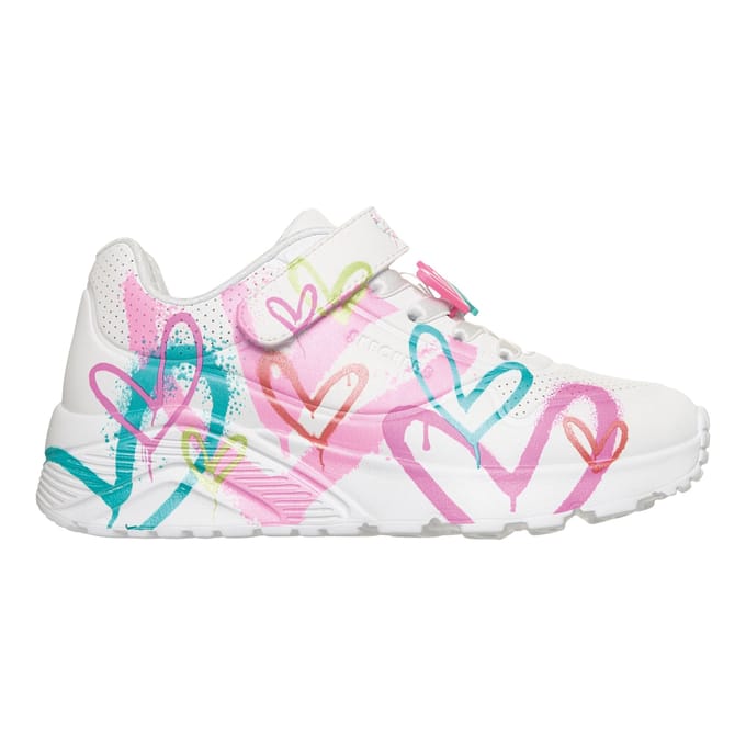 Skechers Uno Lite Graffiti Hearts wit Synthetisch - Sneakers - Dames