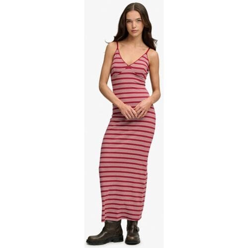Lange jersey jurk voor dames Superdry stripe