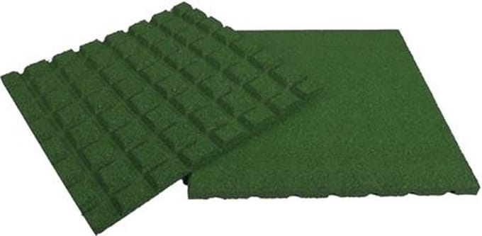 Rubber tegel  50 X 50 X 2.5 cm - Rubber Speelplaatstegels - Groen