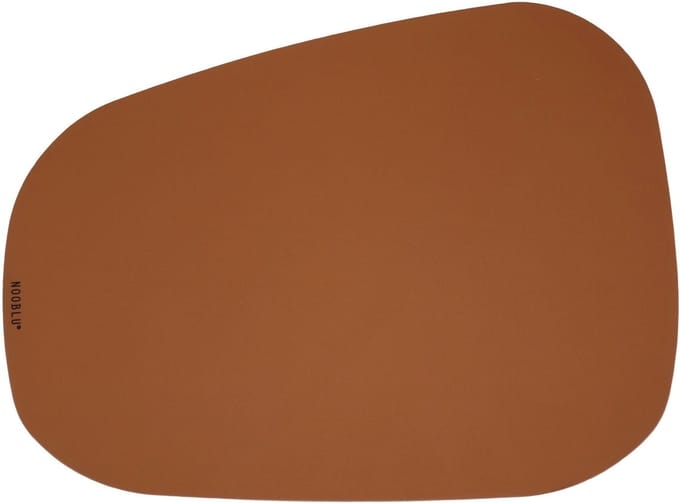 Leren bureau onderlegger PEBL 67x50 – Design desktop mat - Cognac leer