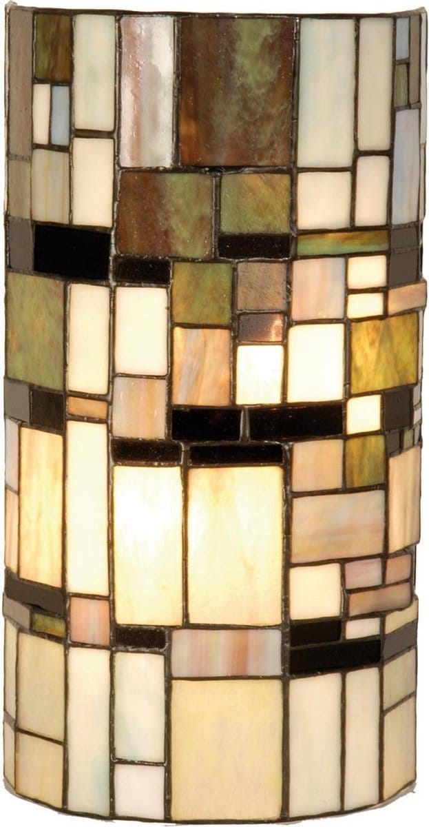 Lumilamp Wandlamp Tiffany 20x11x36 cm Beige Bruin Kunststof