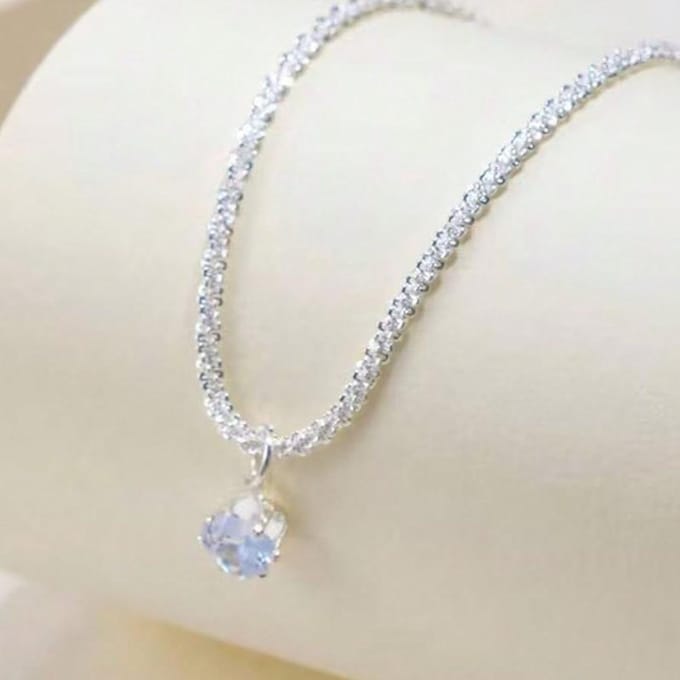 Hegaze 1 stuk Luxe Glanzende Ketting one-size zilver
