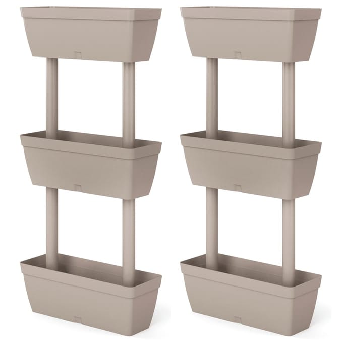 vidaXL Plantenbakken 6 st 100 cm taupe