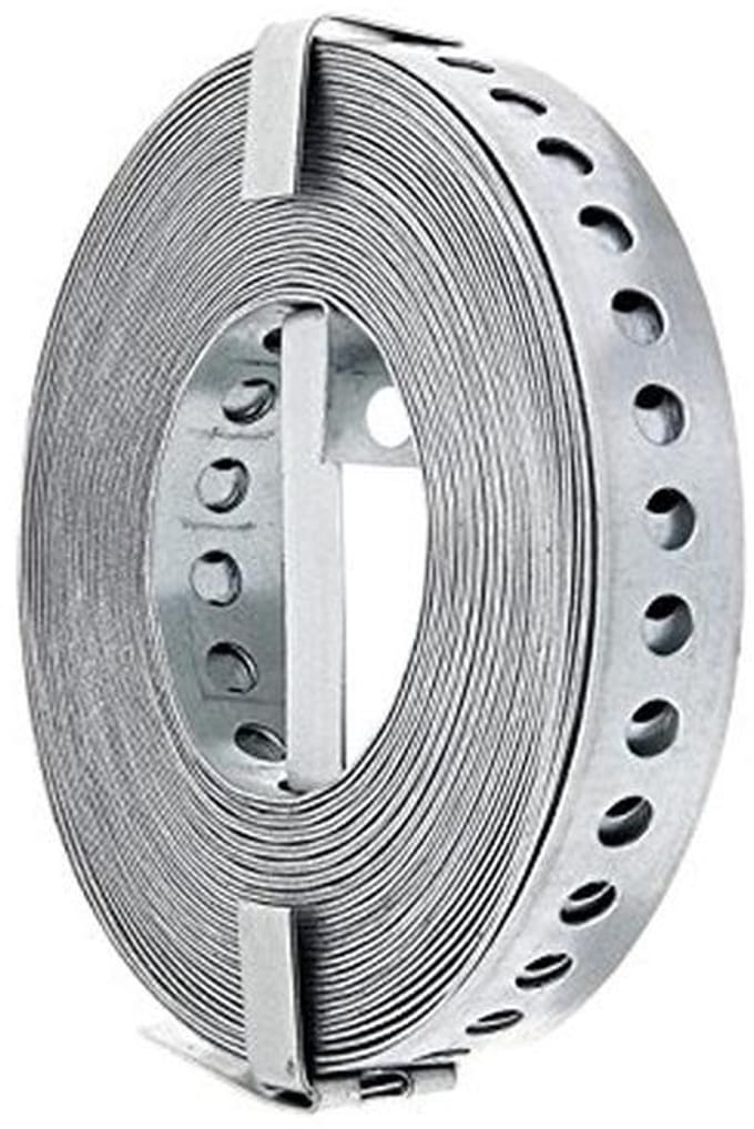 Bevestigingsband - Montageband - Algemene klussen - Geperforeerd staal - 12 mm x 10 m - Zilver