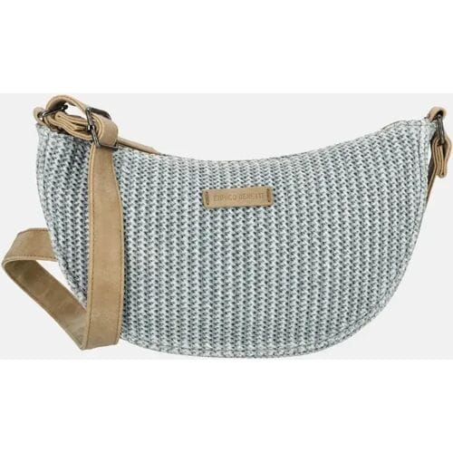 Enrico Benetti Raffia Banana crossbody tas lichtblauw