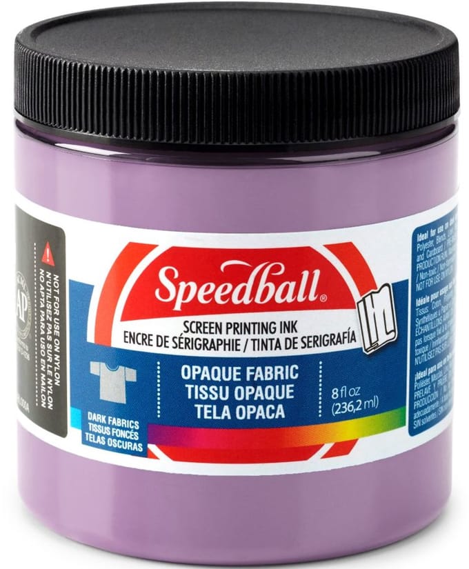 Shimmer fabric ink luscious lilac screen printing -Speedball