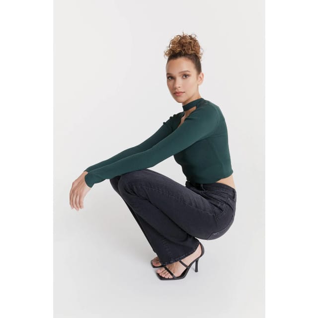 Cup of Joe Matilda dames flare jeans black vintage
