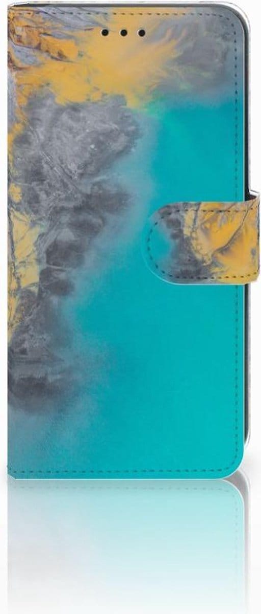 Xiaomi Mi A2 Lite Bookcase Marble Blue Gold