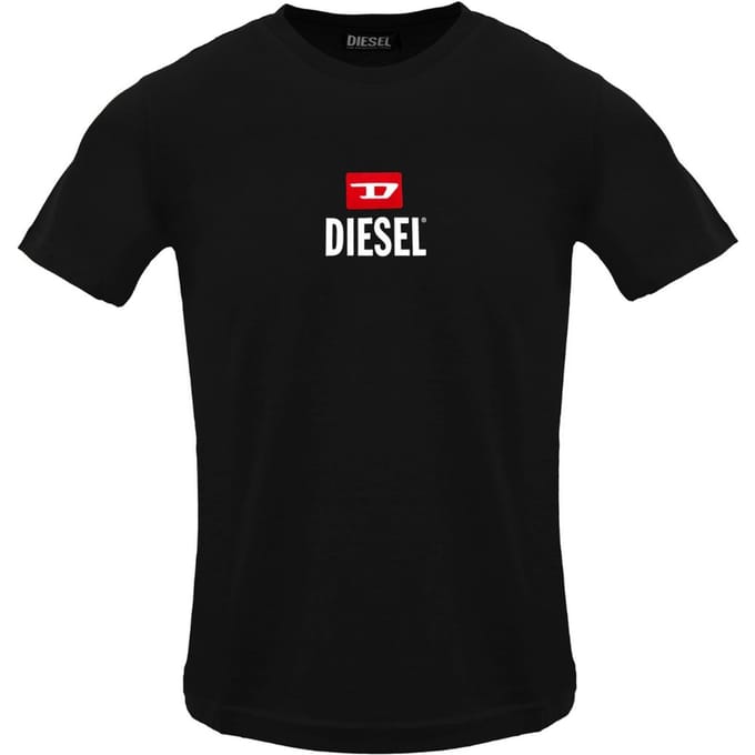 Diesel Just Small Nieuw D Logo Zwart Kaviaar T-shirt