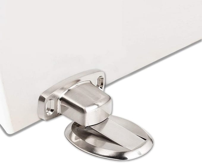 Roestvrijstalen Deurstoppers met Magnetische Bevestiging - Set van 2, Geen Boren Nodig