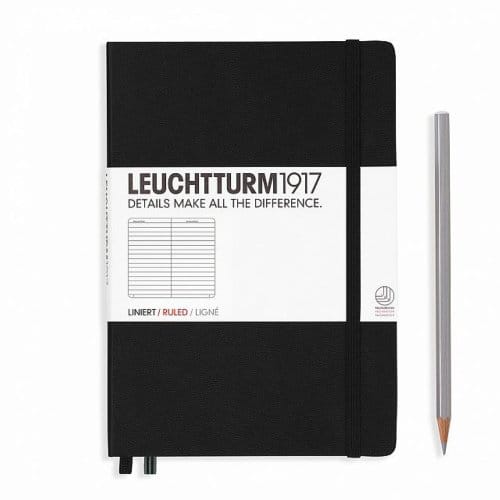 Leuchtturm1917 notitieboekje medium a5 gelinieerd zwart
