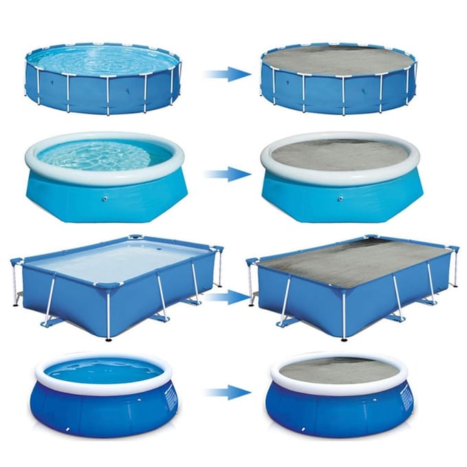 Couvertures solaires bleues pour piscines, couvertures solaires pour la maison Round 305cm
