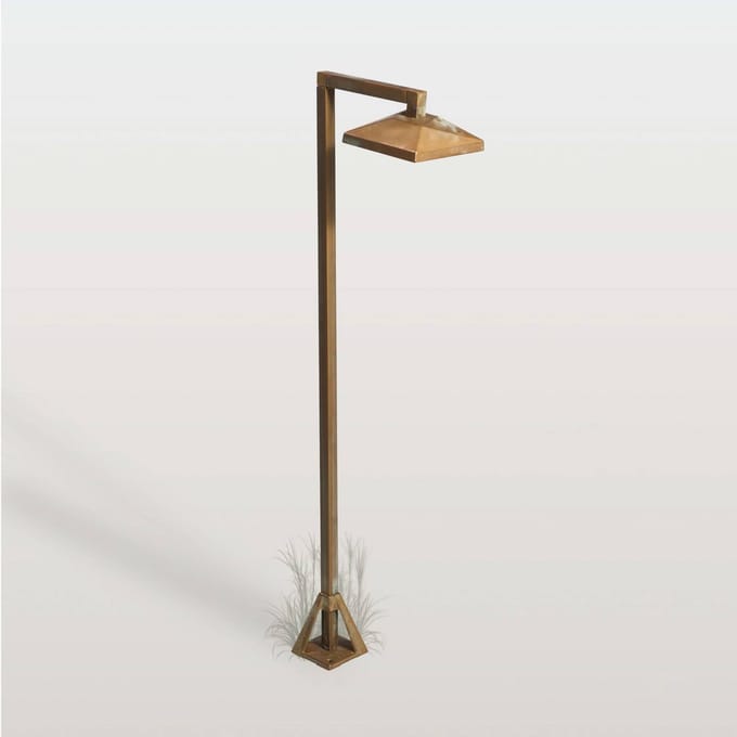 Moretti Luce LED tuinpadverlichting Aura Edge, 80 x 19,5 cm, antiek messing