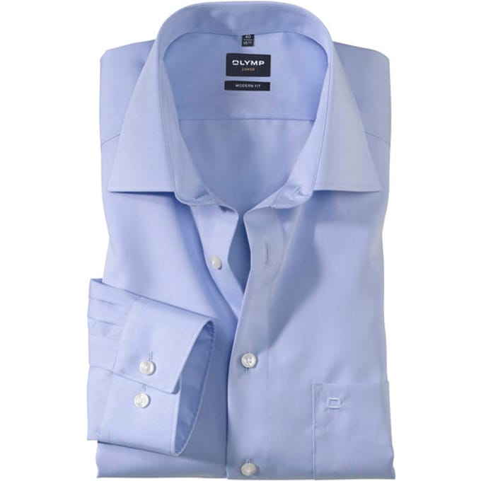 OLYMP Luxor Overhemd, Modern Fit, New Kent, Bleu