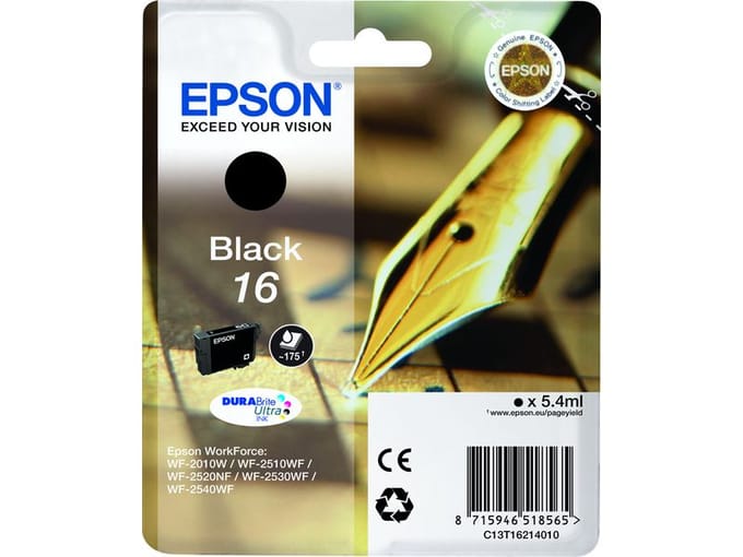 Epson Pen and crossword singlepack zwart 16 DURABrite Ultra inkt