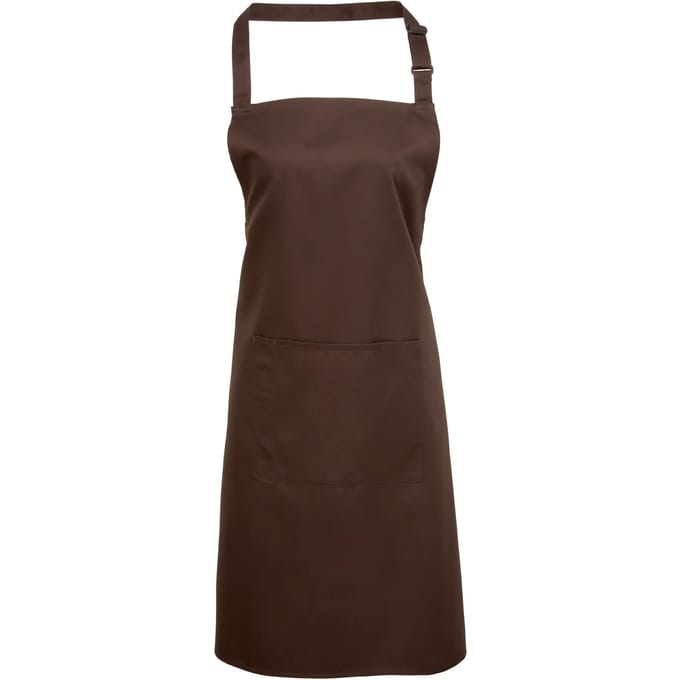 Schort/Tuniek/Werkblouse Unisex One Size Premier Brown 65% Polyester, 35% Katoen