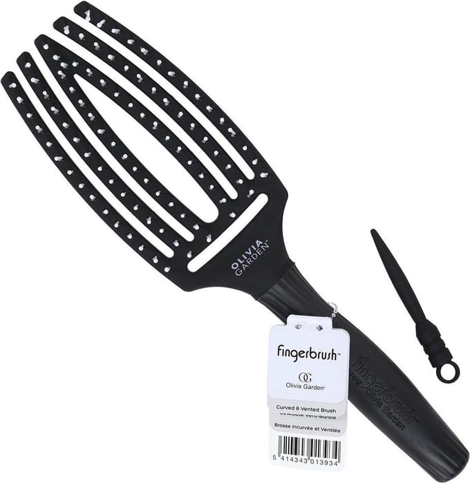 Olivia Garden Fingerbrush Care Iconic Nylon Zwart Medium