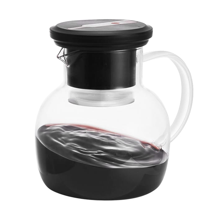Elektrische Wijnkaraf voor Alcohol Schudden met één klik 750 ml Groot USB Oplaadbare Karaf transparant