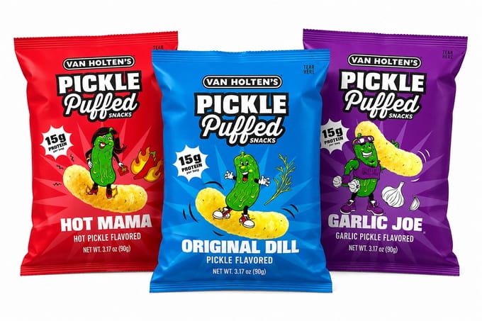Van Holten's Pickle Puffed snacks Mixbox