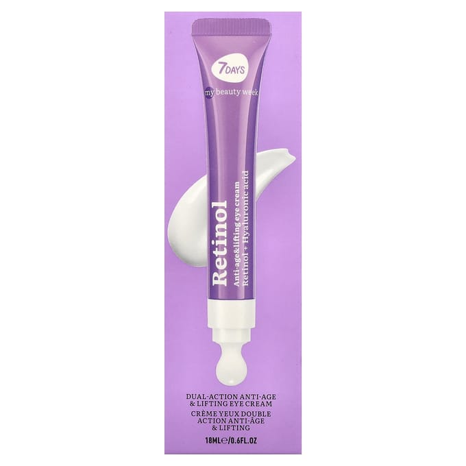 Rétinol, Crème Contour des Yeux Anti-Âge et Raffermissante à Double Action, 0,6 fl oz (18 ml)