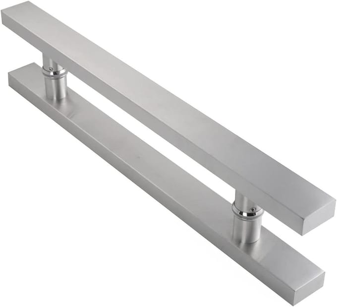 Glazen Deurklink - Schuifdeur Handvat - Deur Openen - Geborsteld RVS - 800mm - Zilver